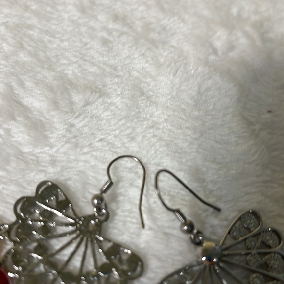 Charming Charlie, hypo allergenic chandelier earrings multicolor coral Thailand - Picture 4 of 7